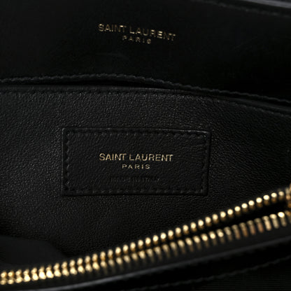Saint Laurent Fabric Y Quilted Monogram Small Loulou Chain Satchel Black 8 of 12