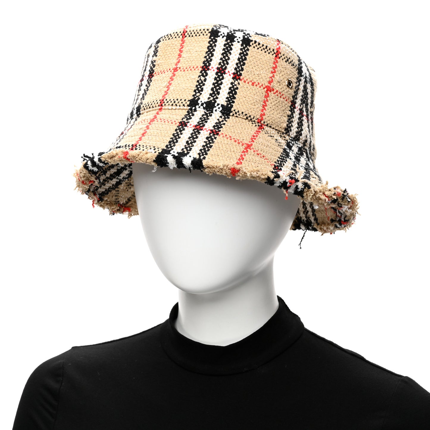 Tweed Check Bucket Hat M Archive Beige