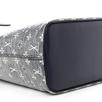 Louis Vuitton Monoglam Neverfull MM Blue 9 of 11