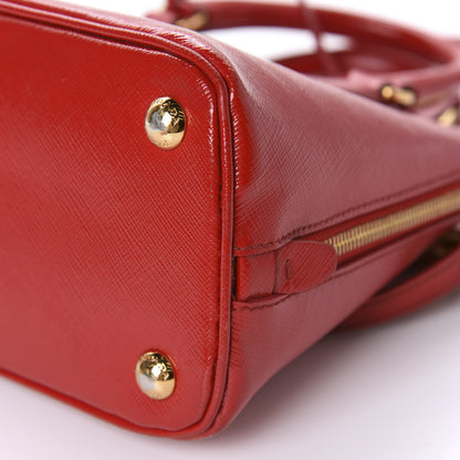 Prada Saffiano Vernice Mini Promenade Tote Rosso 8 of 20