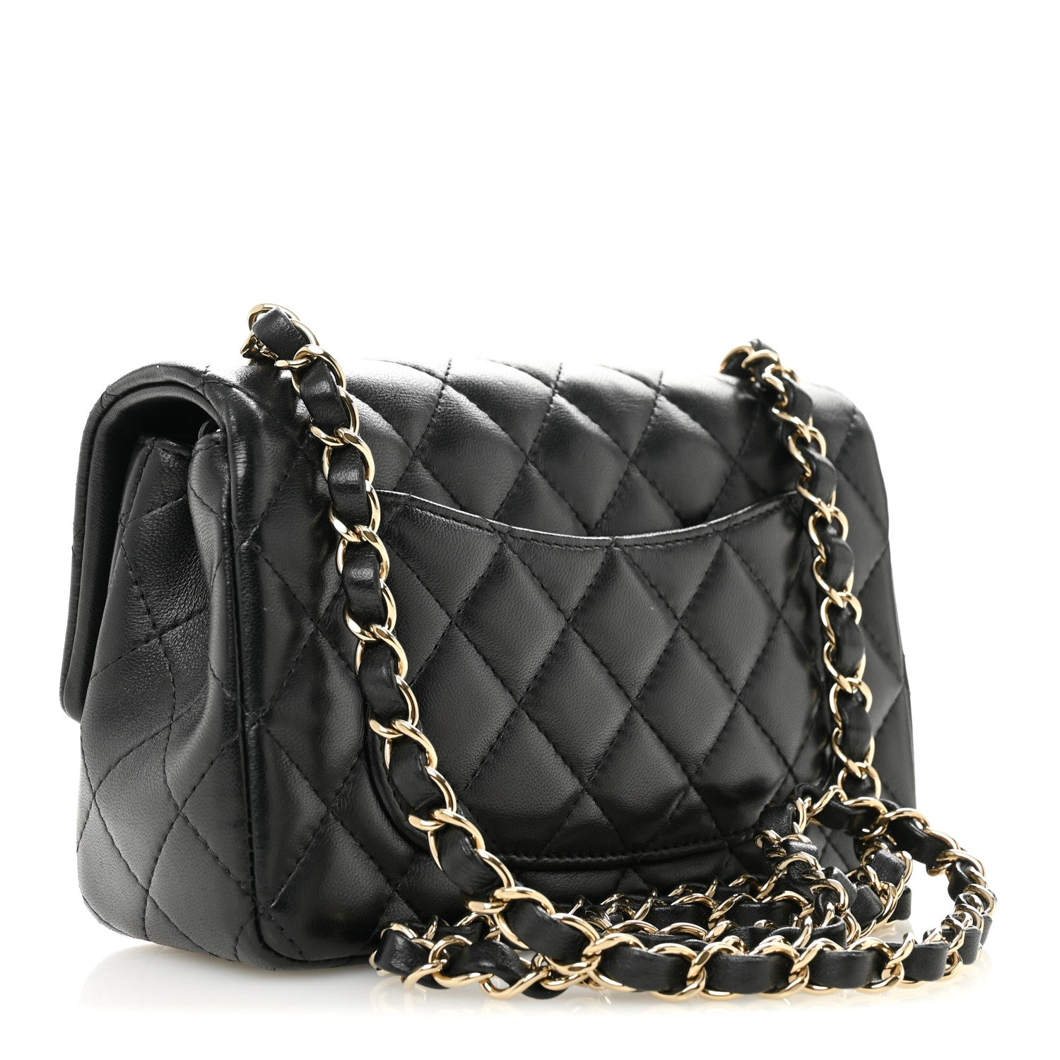 Chanel Lambskin Quilted Mini Rectangular Flap Black 3 of 14