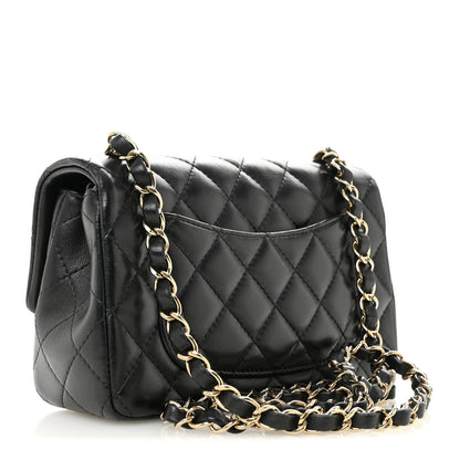 Chanel Lambskin Quilted Mini Rectangular Flap Black 3 of 14