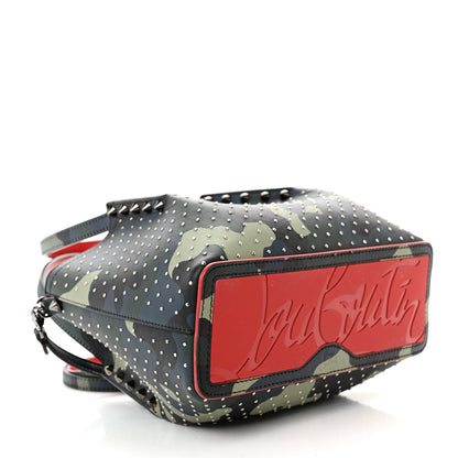 Christian Louboutin Calfskin Loubi Camouflage Spiked Mini Cabarock Shopper Tote Multicolor 4 of 10