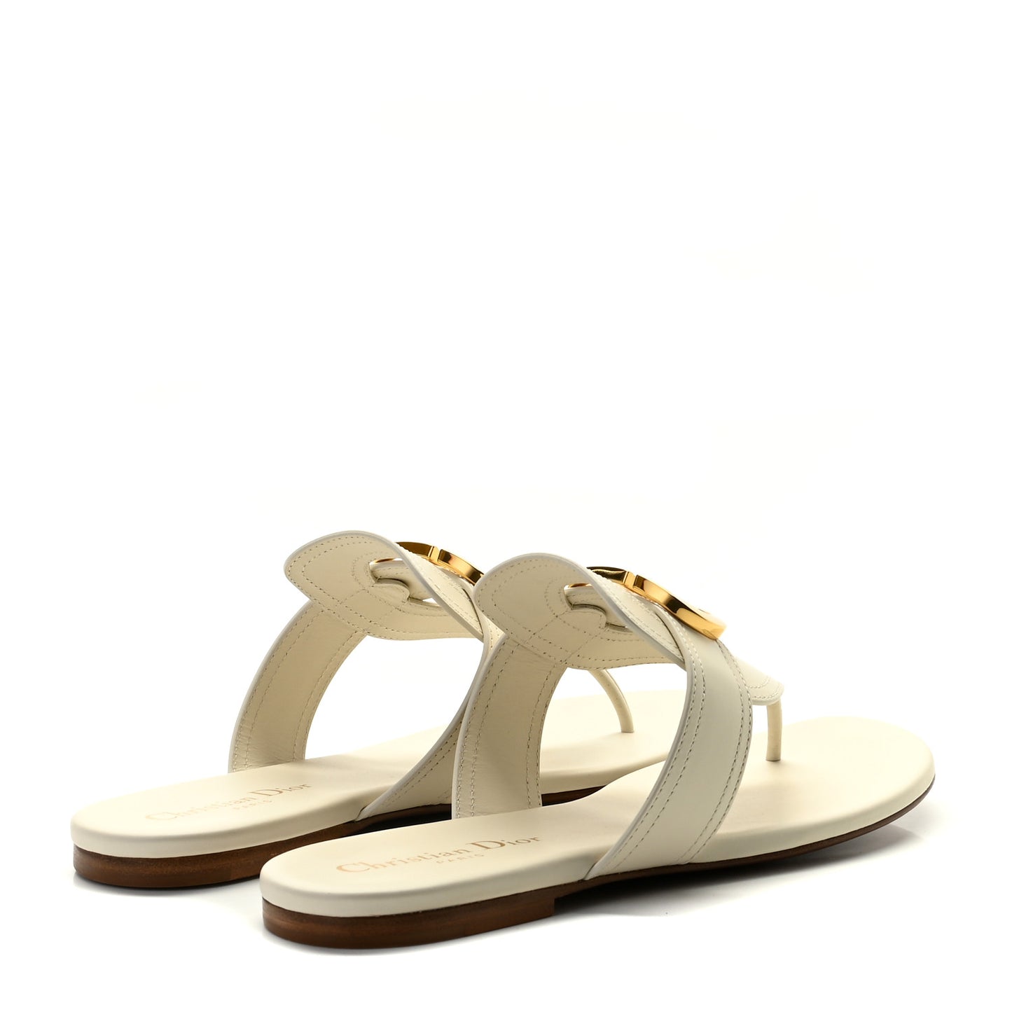 Calfskin 30 Montaigne Thong Sandals 38 White