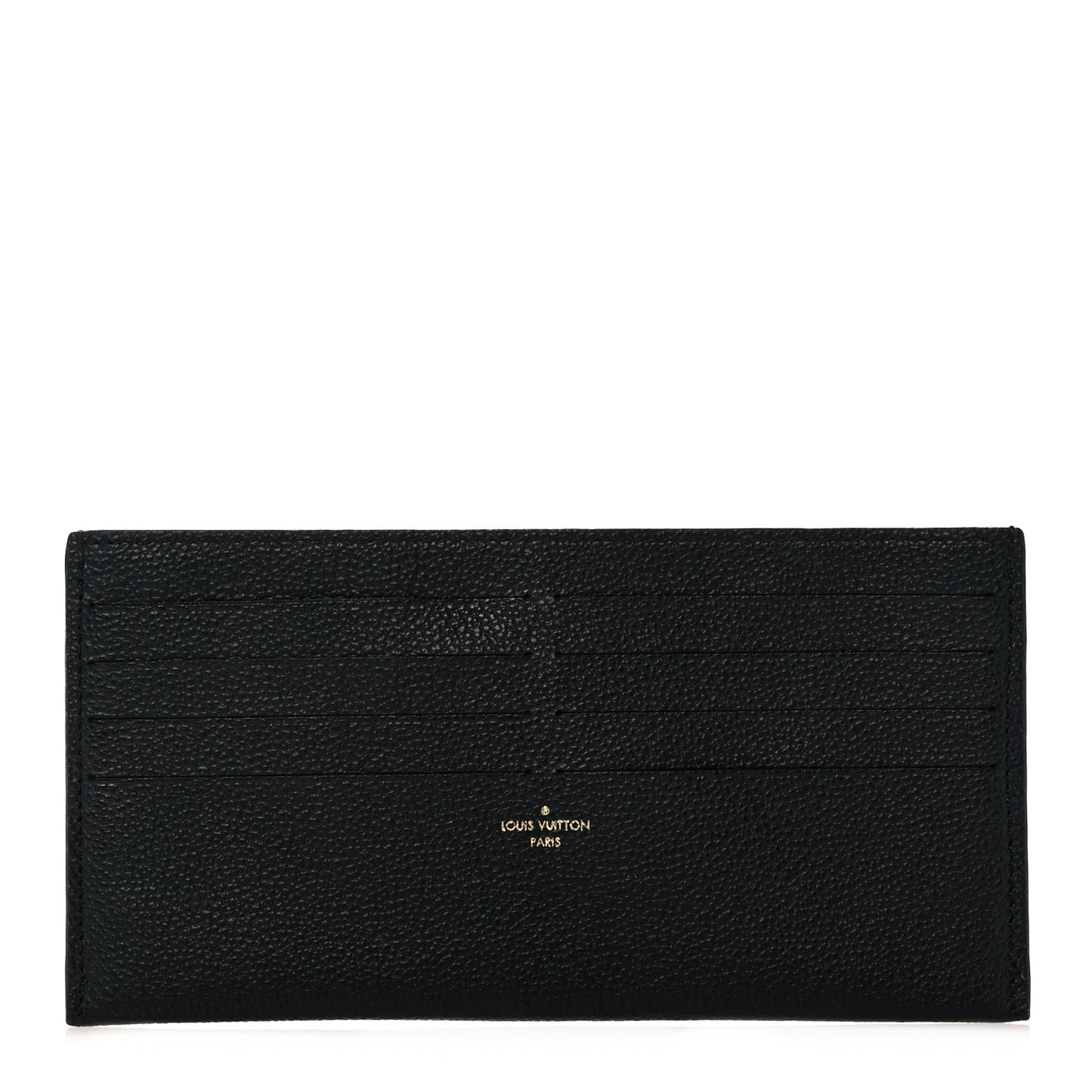 Calfskin Felicie Chain Wallet Card Holder Insert Black