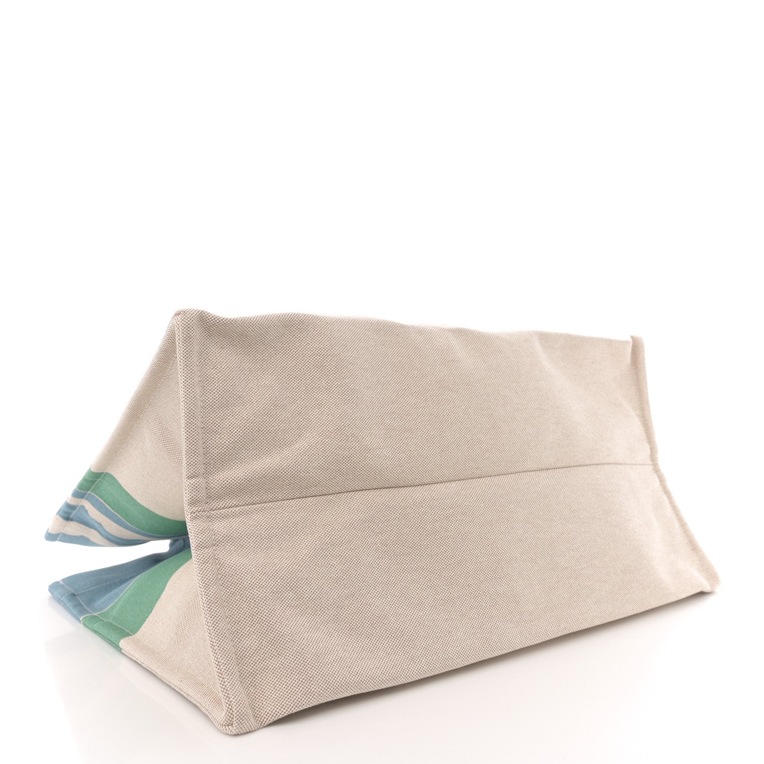 Hermes H Canvas Printed Escale A La Plage Beach Bag Or 4 of 10