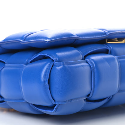 Bottega Veneta Lambskin Maxi Intreccio Padded Chain Cassette Crossbody Bag Cobalt 5 of 9