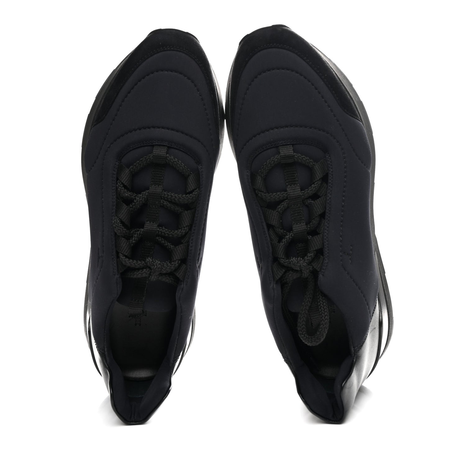 Technical Canvas Calfskin Suede Goatskin Mens Buster Sneakers 43 Black