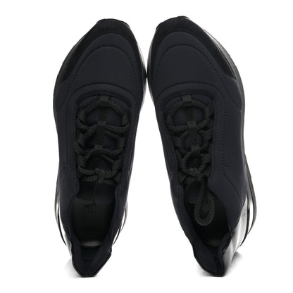 Hermes Technical Canvas Calfskin Suede Goatskin Mens Buster Sneakers 43 Black 2 of 9