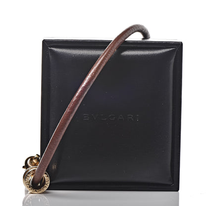 Bulgari 18K Yellow Gold Leather B.Zero1 Pendant Necklace Brown 5 of 5