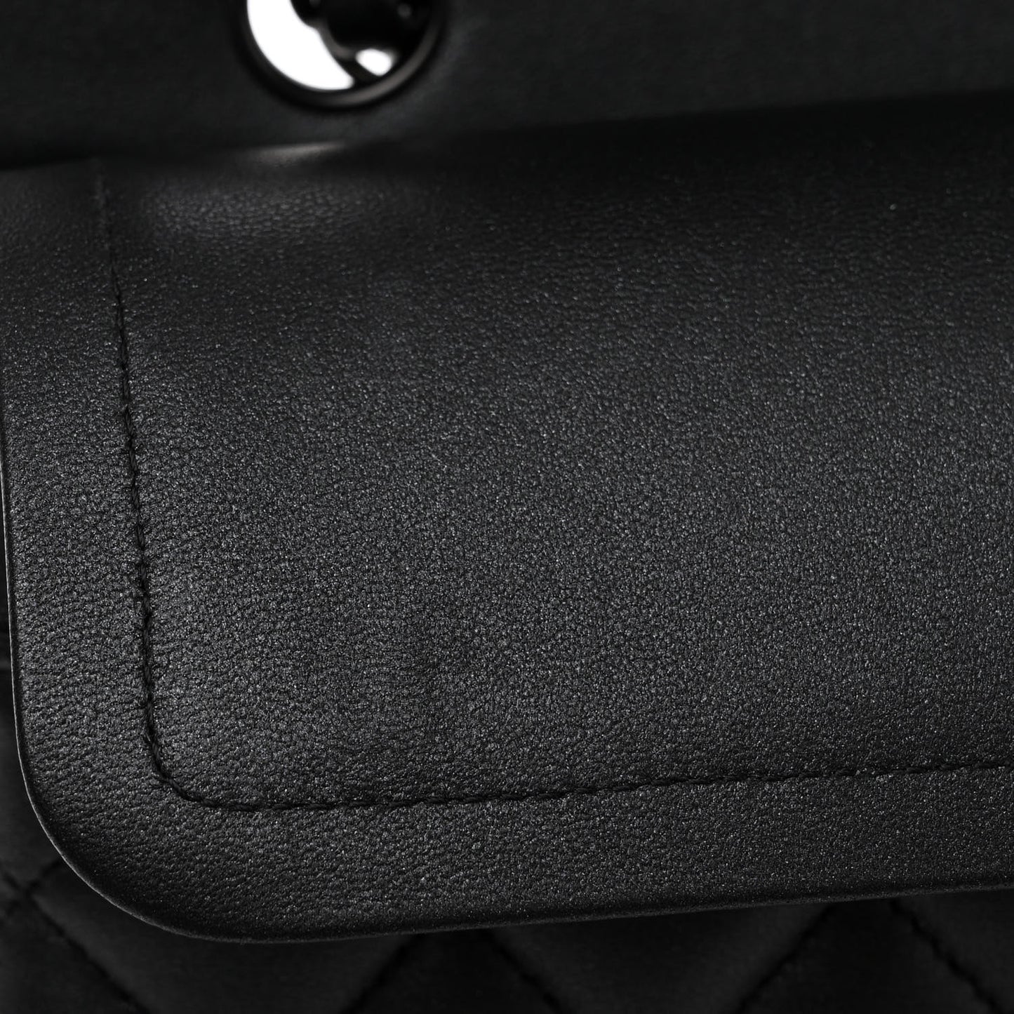 Lambskin Quilted Small Double Flap So Black