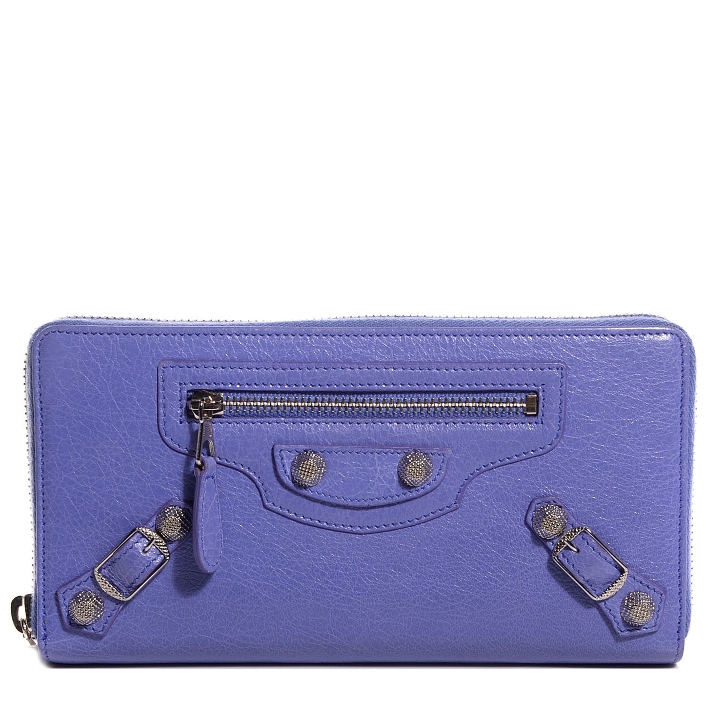 Agneau Giant 12 Silver Hardware Continental Zip Around Wallet Mauve