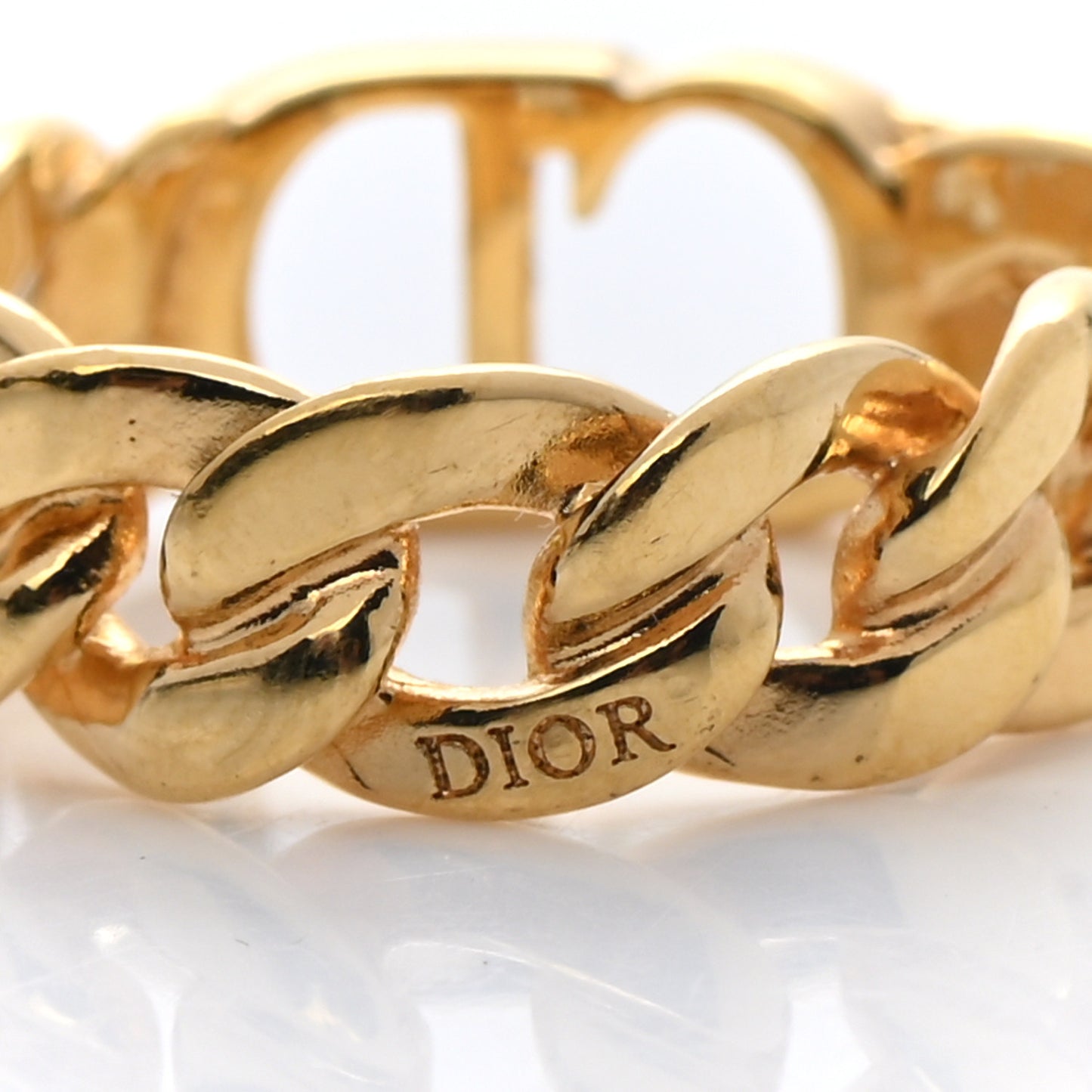 Metal Danseuse Etoile Chain Ring M Gold