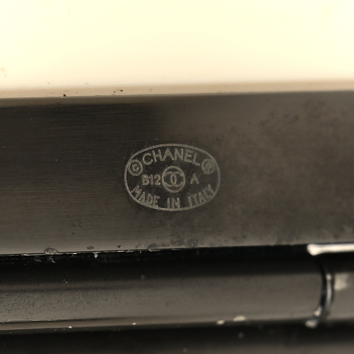 Chanel Resin Crystal CC Wide Cuff Ivory 5 of 7