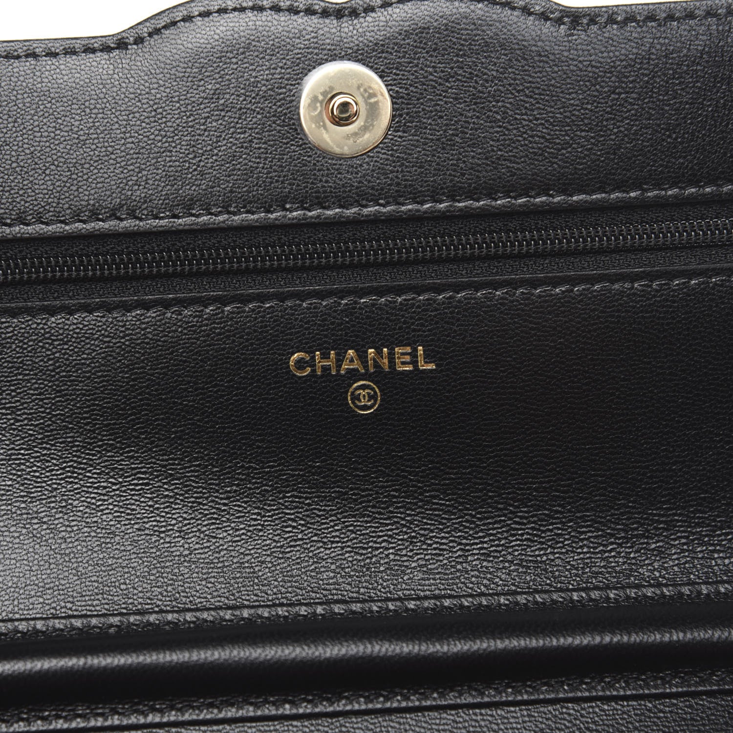 Chanel Goatskin Quilted Timeless CC Wallet On Chain WOC Black 6 of 12