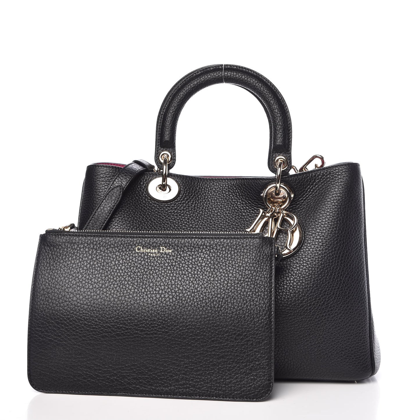 Bullcalf Medium Diorissimo Tote Black Rose Indien