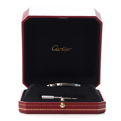 Cartier 18K White Gold 6 Diamond Small LOVE Bracelet 15 7 of 7