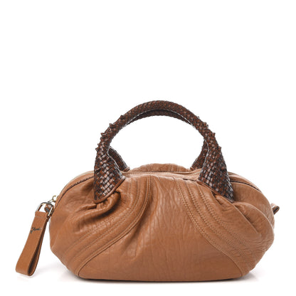 Fendi Nappa Nuvolata Spy Bowler Cognac 1 of 10