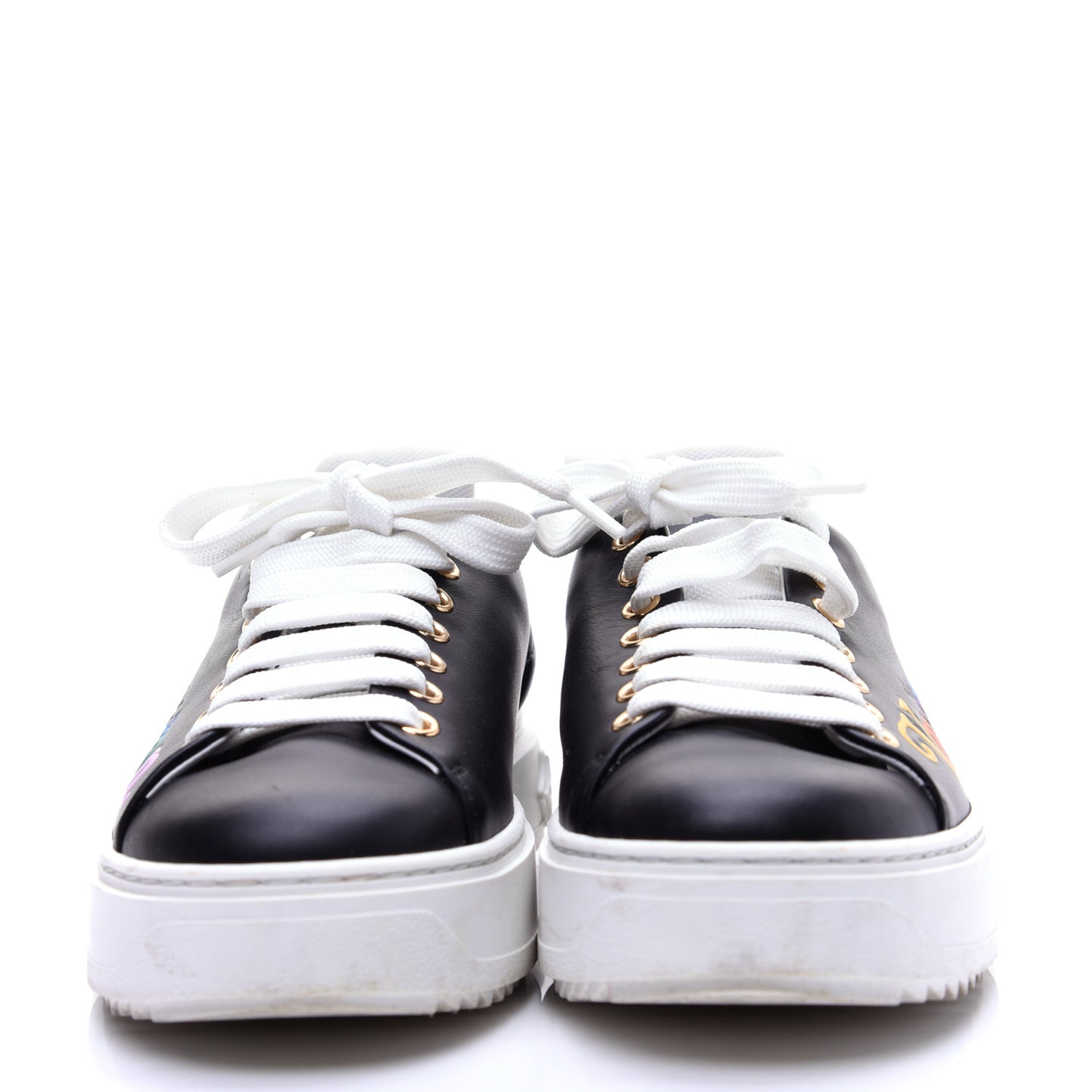 Calfskin Time Out New Wave Sneakers 36 Black