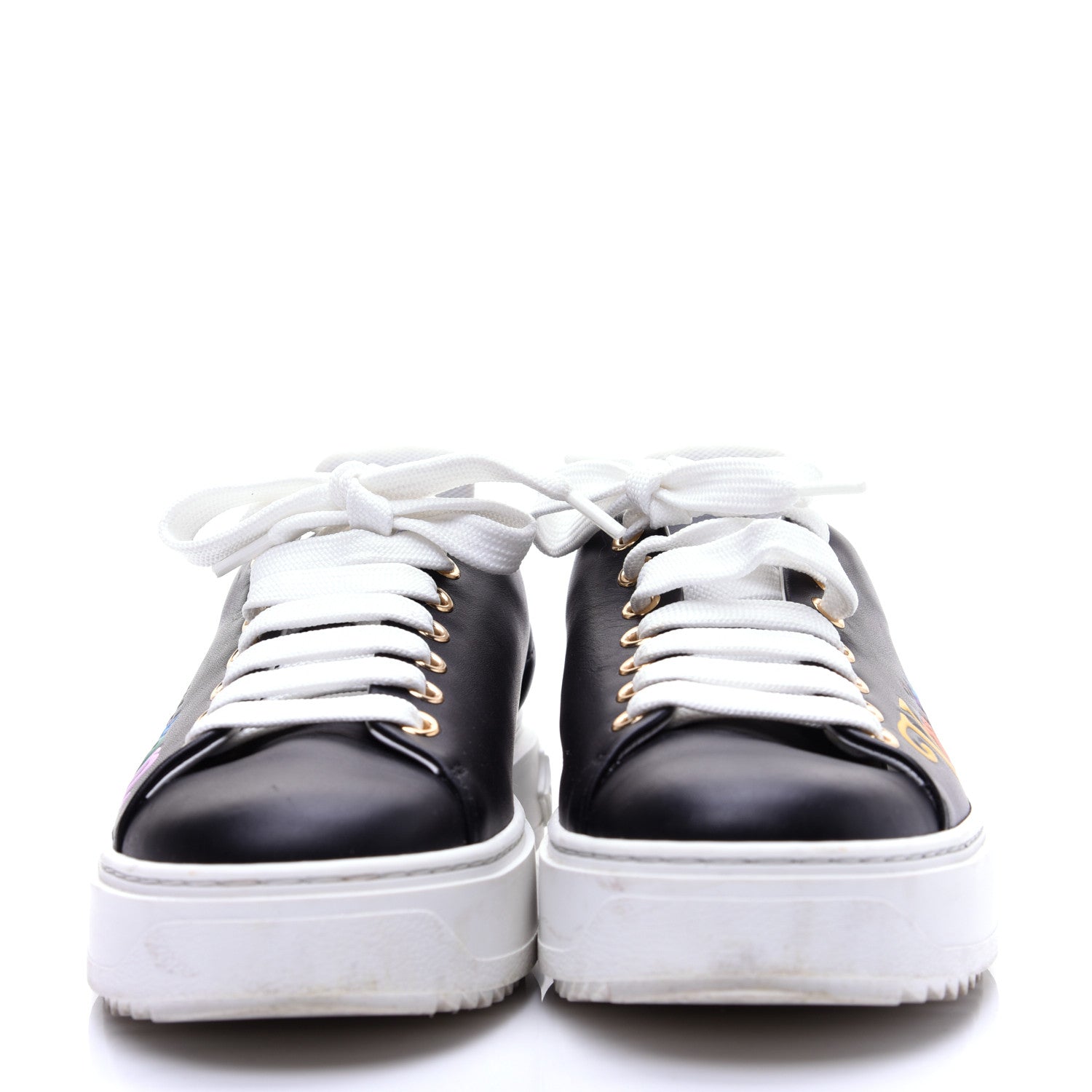 Louis Vuitton Calfskin Time Out New Wave Sneakers 36 Black 2 of 13