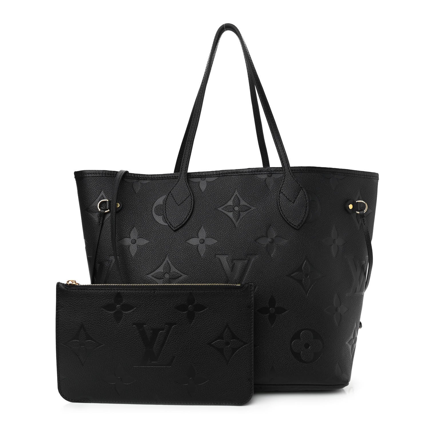 Louis Vuitton Empreinte Monogram Giant Neverfull MM Black 1 of 9
