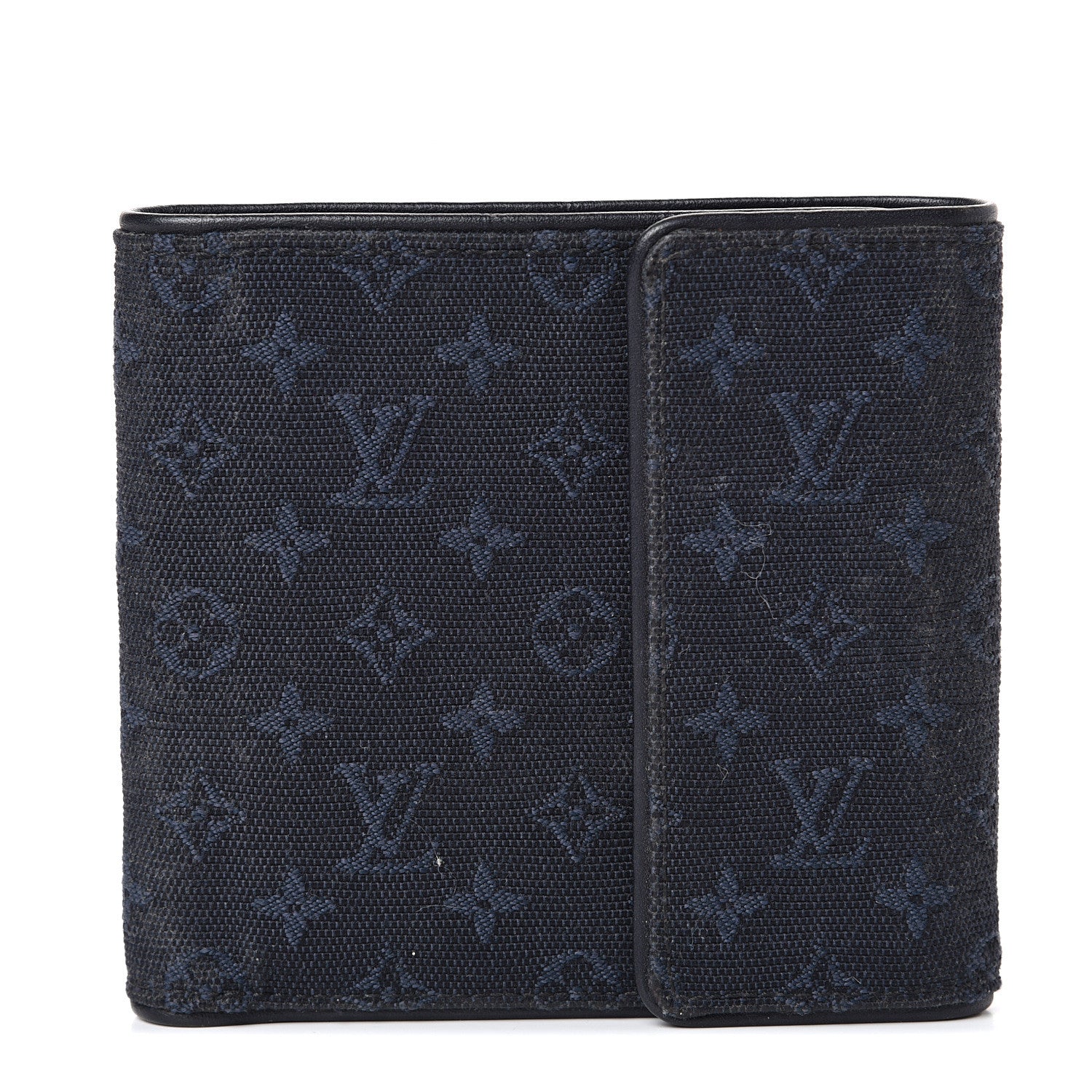 Louis Vuitton Mini Monogram Compact Wallet Blue 1 of 9