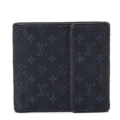 Louis Vuitton Mini Monogram Compact Wallet Blue 1 of 9