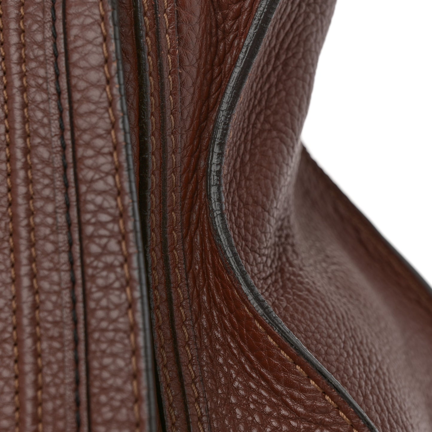 Calfskin Large Marcie Satchel Ebony