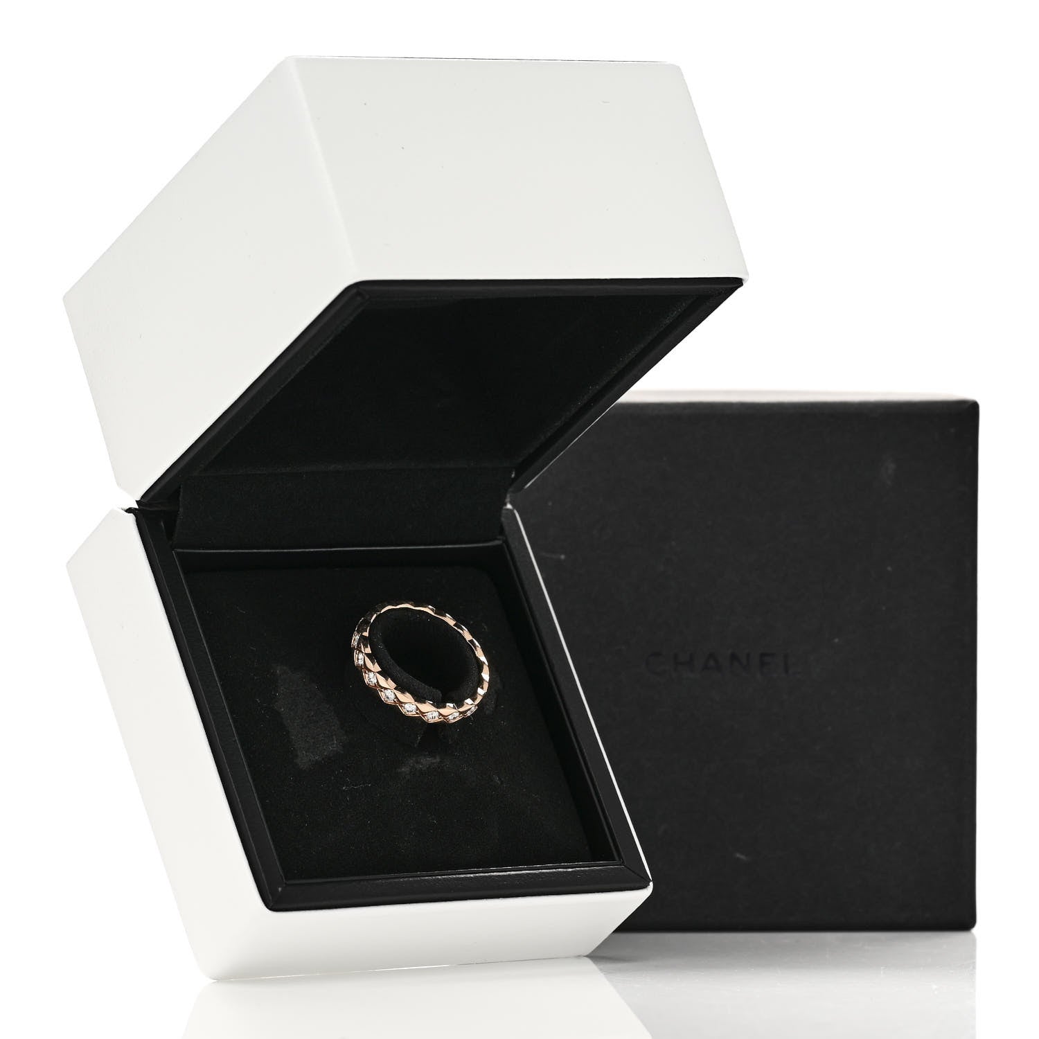 Chanel 18K Beige Gold Diamond Mini Coco Crush Ring 51 5.75 6 of 6