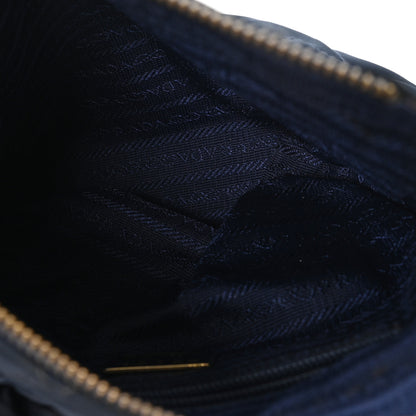 Prada Nylon Tessuto Impuntu Quilted Flap Shoulder Bag Blue 5 of 11