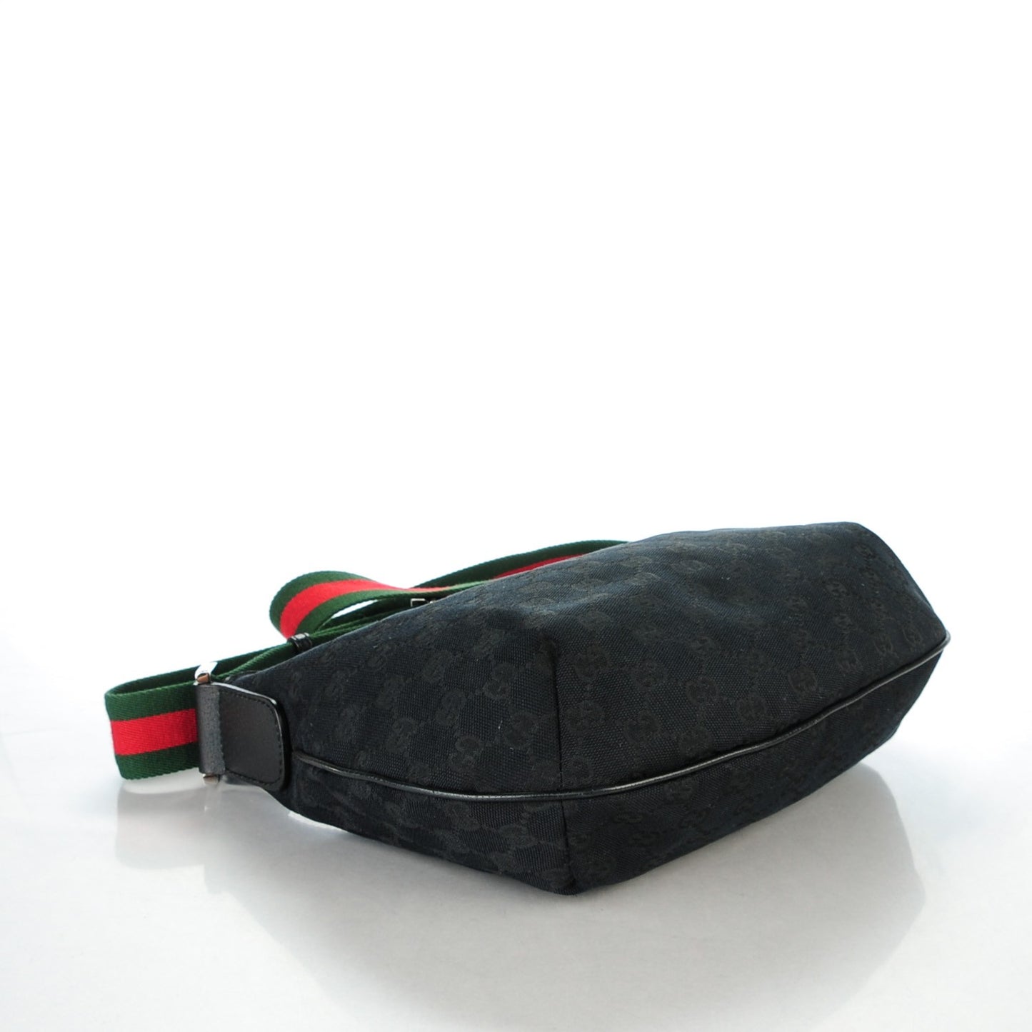 Monogram Web Medium Half Moon Hobo Black