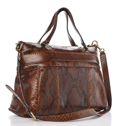 Gucci Python Medium Ride Top Handle Bag Brown 4 of 9