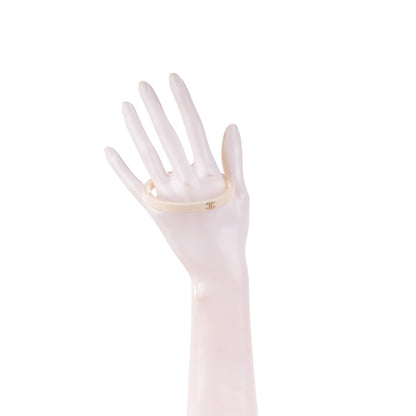 Chanel Resin Metal CC Bangle White 2 of 4