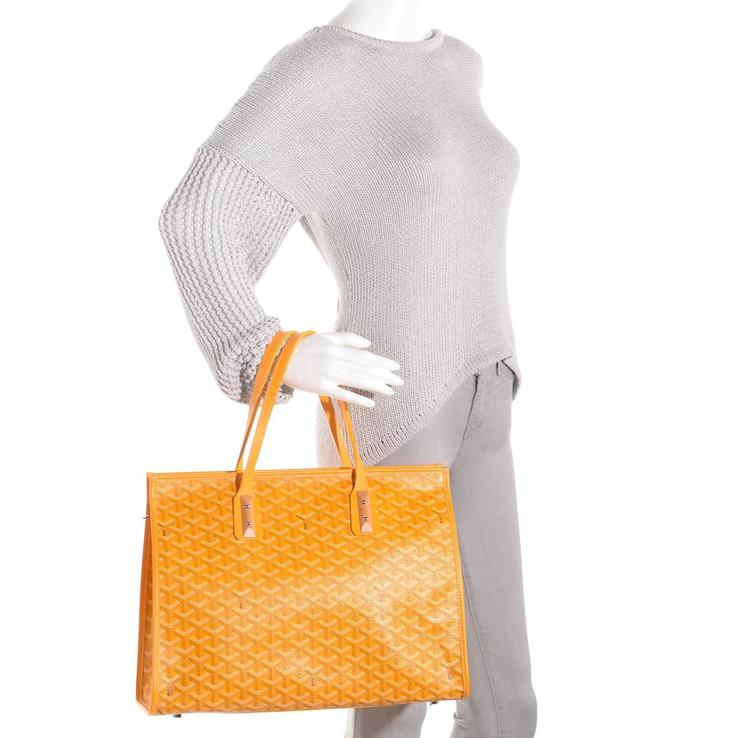 Goyard Goyardine Marquises Tote Yellow 2 of 13