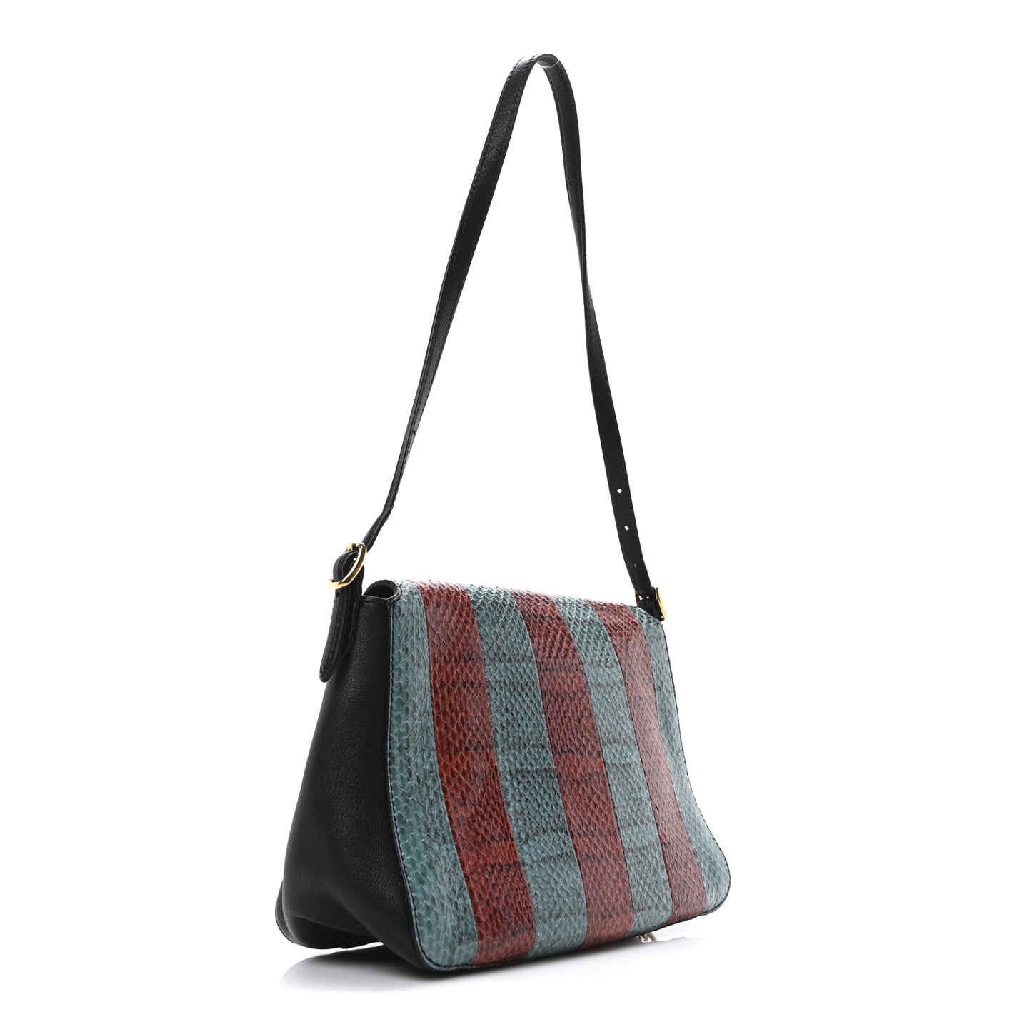 Snakeskin Stripe Keeley Satchel Blue Multicolor