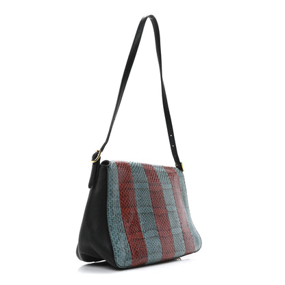 Mulberry Snakeskin Stripe Keeley Satchel Blue Multicolor 3 of 9