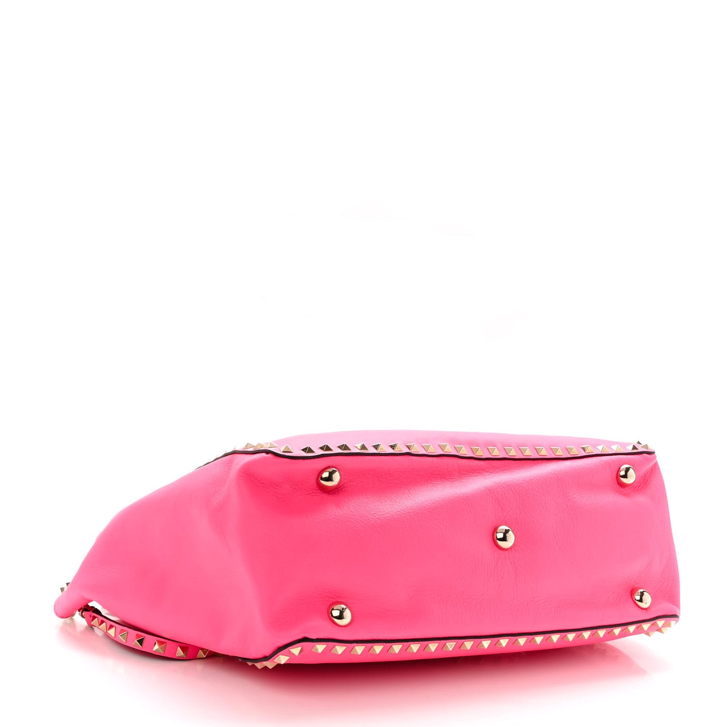 Vitello Medium Rockstud Tote Fuxia Fluo