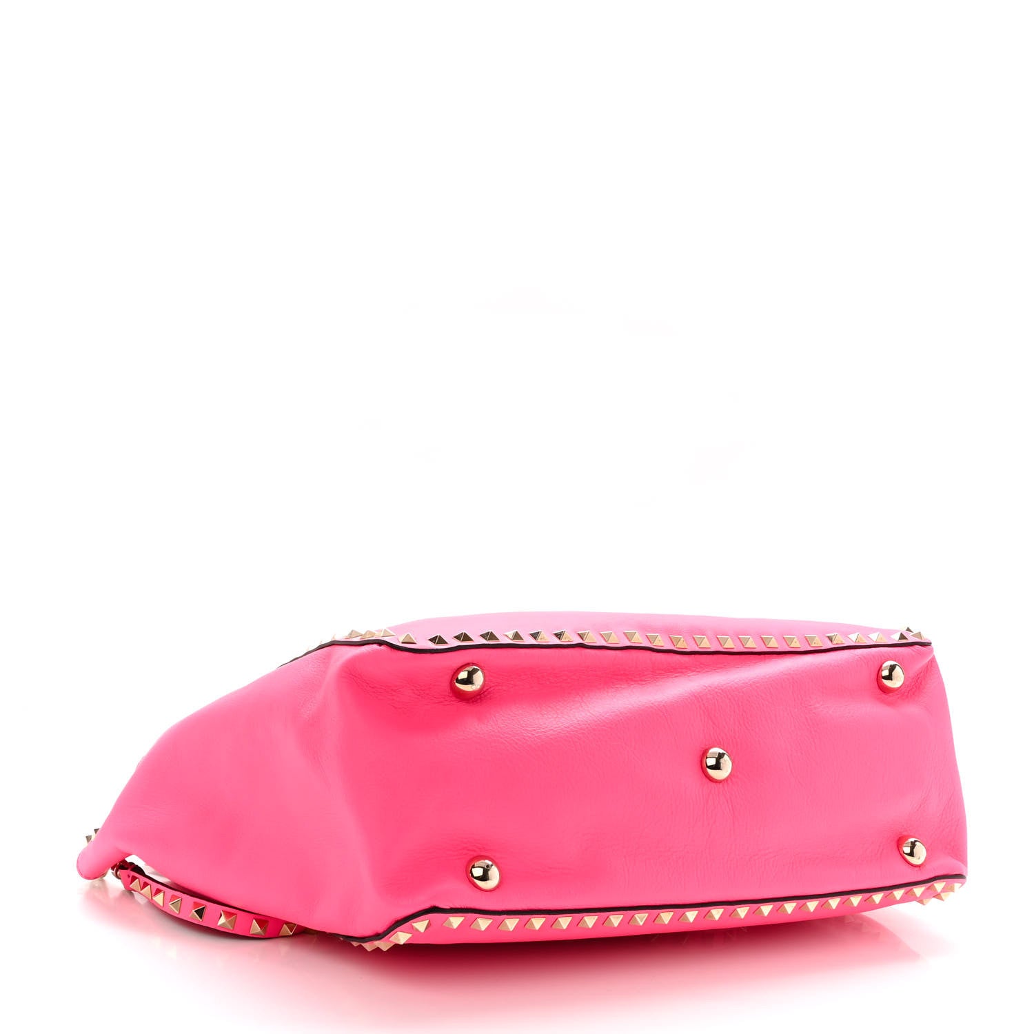 Valentino Garavani Vitello Medium Rockstud Tote Fuxia Fluo 4 of 9