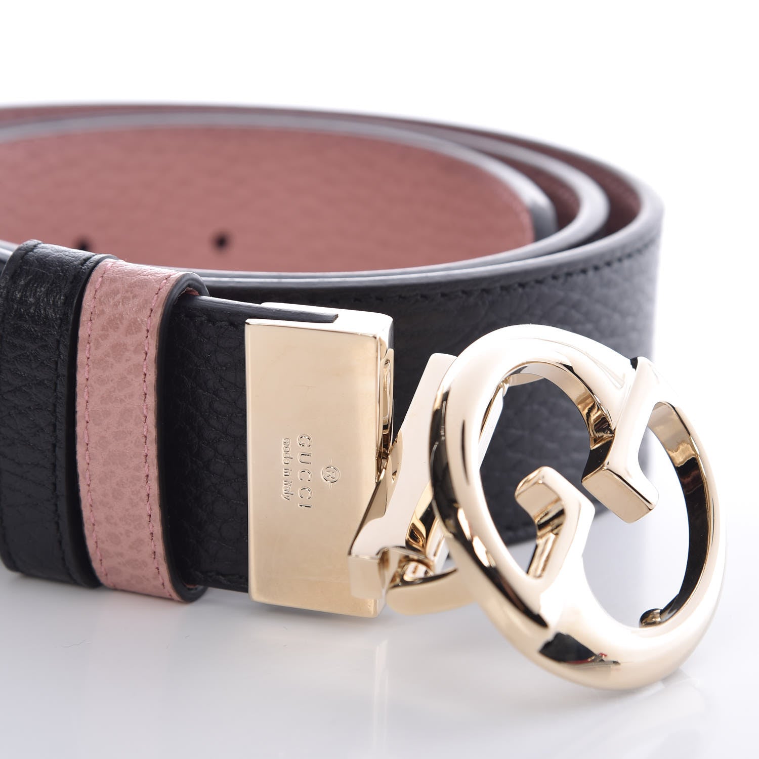 Gucci Calfskin 1973 Reversible Belt 90 36 Black Pink 7 of 10
