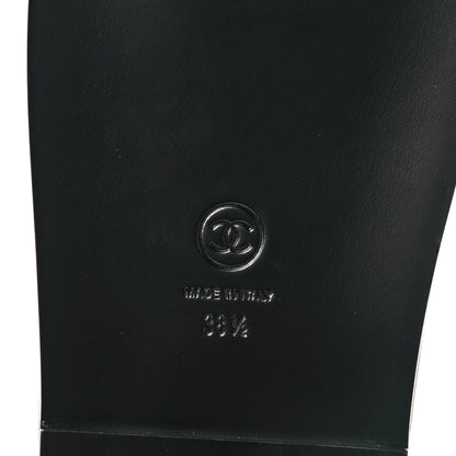 Chanel Grained Calfskin Velcro Dad Sandals 38.5 Black 6 of 8