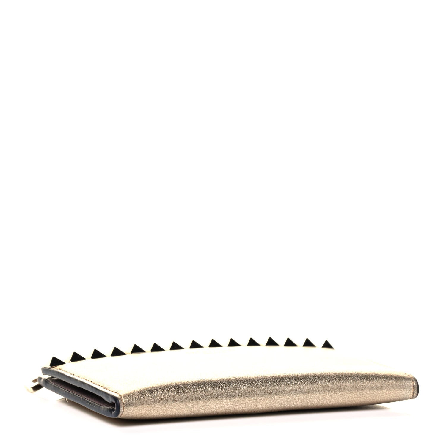 Valentino Garavani Metallic Rockstud No Limit Coin Case Card Holder Gold 3 of 4