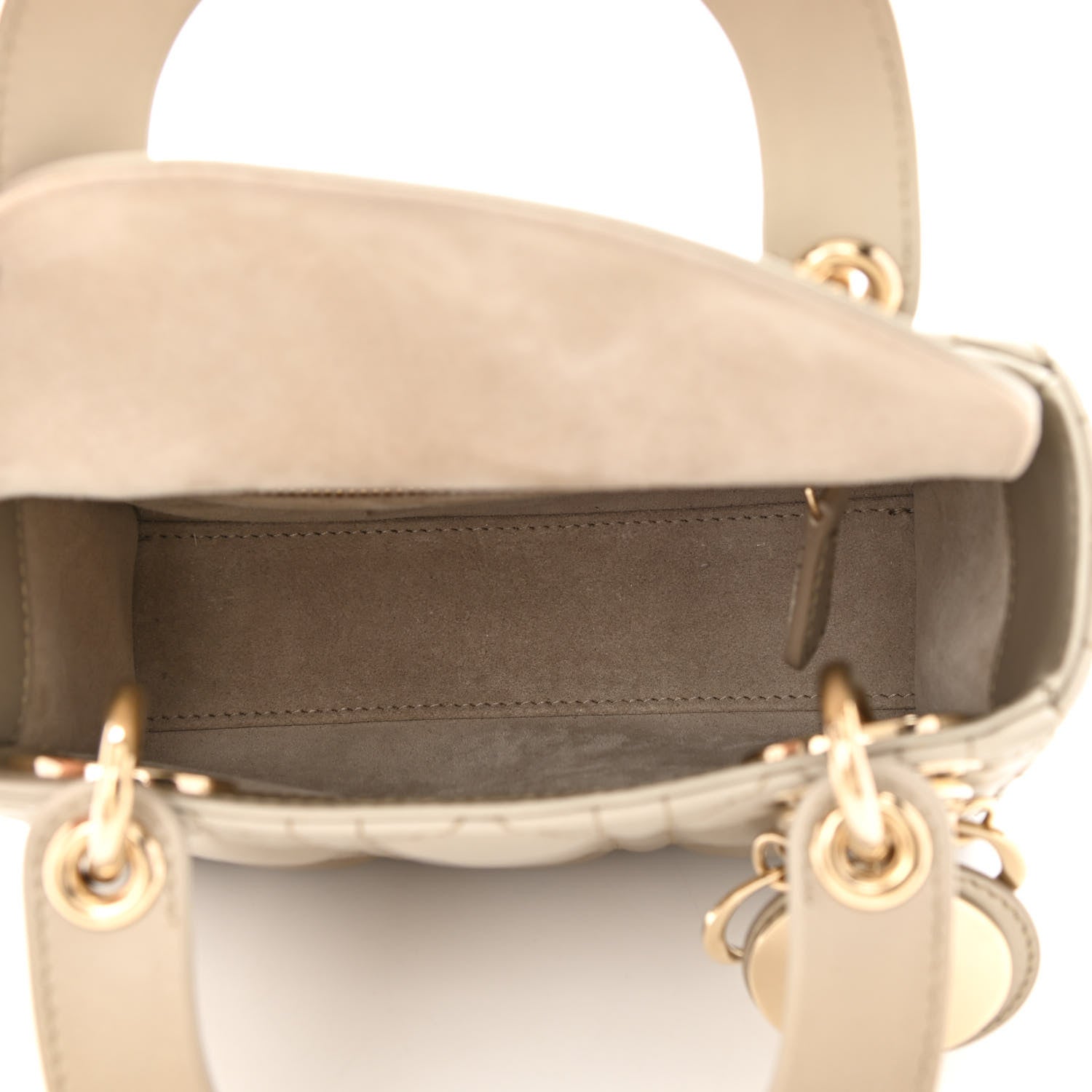 Christian Dior Metallic Lambskin Cannage Mini Lady Dior Gold 4 of 10