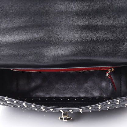 Valentino Garavani Lambskin Large Rockstud Spike Shoulder Bag Black 4 of 4