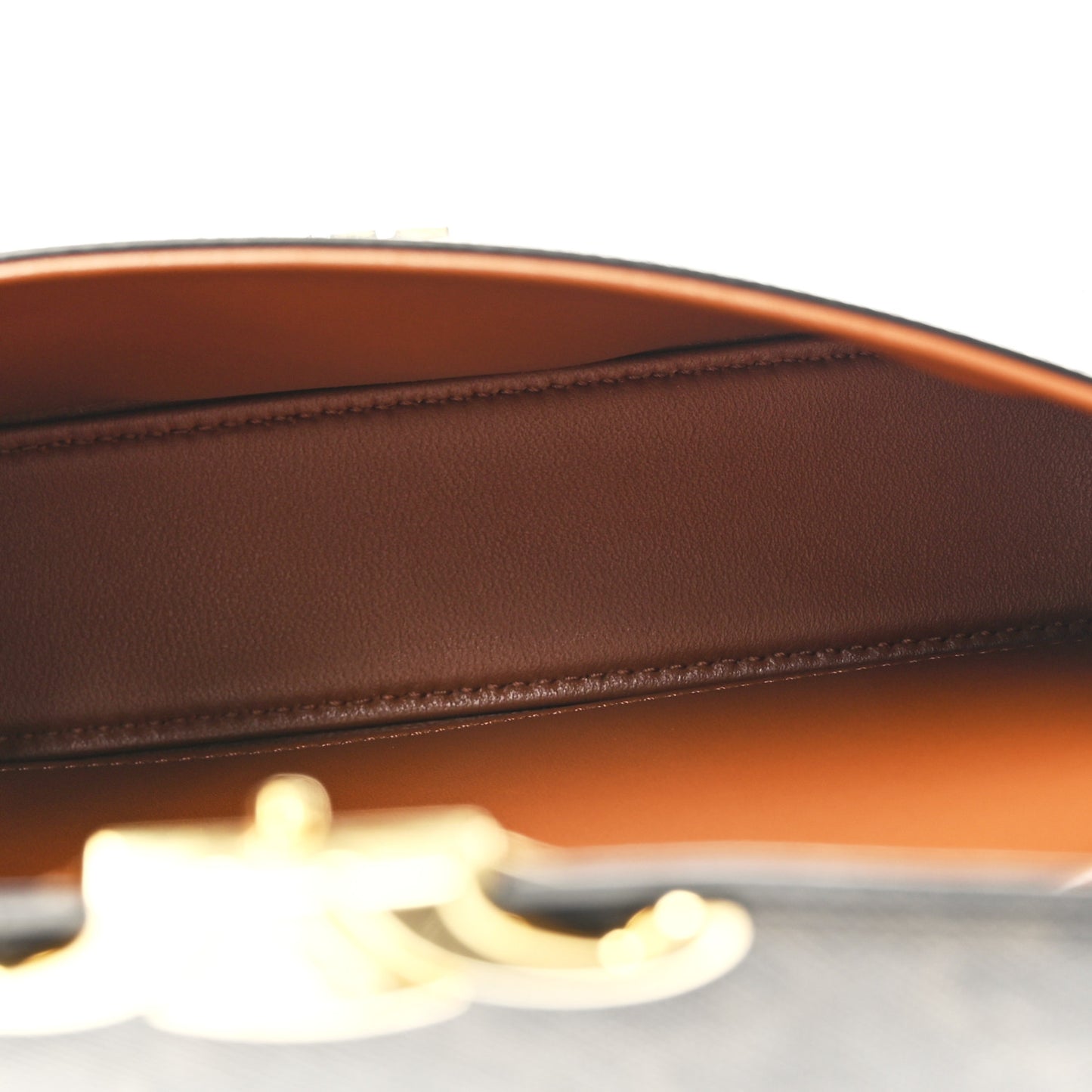 Canvas Calfskin Triomphe Shoulder Bag Tan