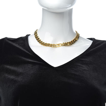 Christian Dior Metal CD Choker Necklace Gold 2 of 5