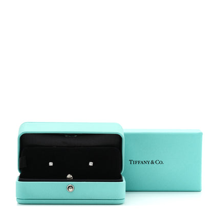 Tiffany Platinum Diamond .27ctw Solitaire Earrings 5 of 5
