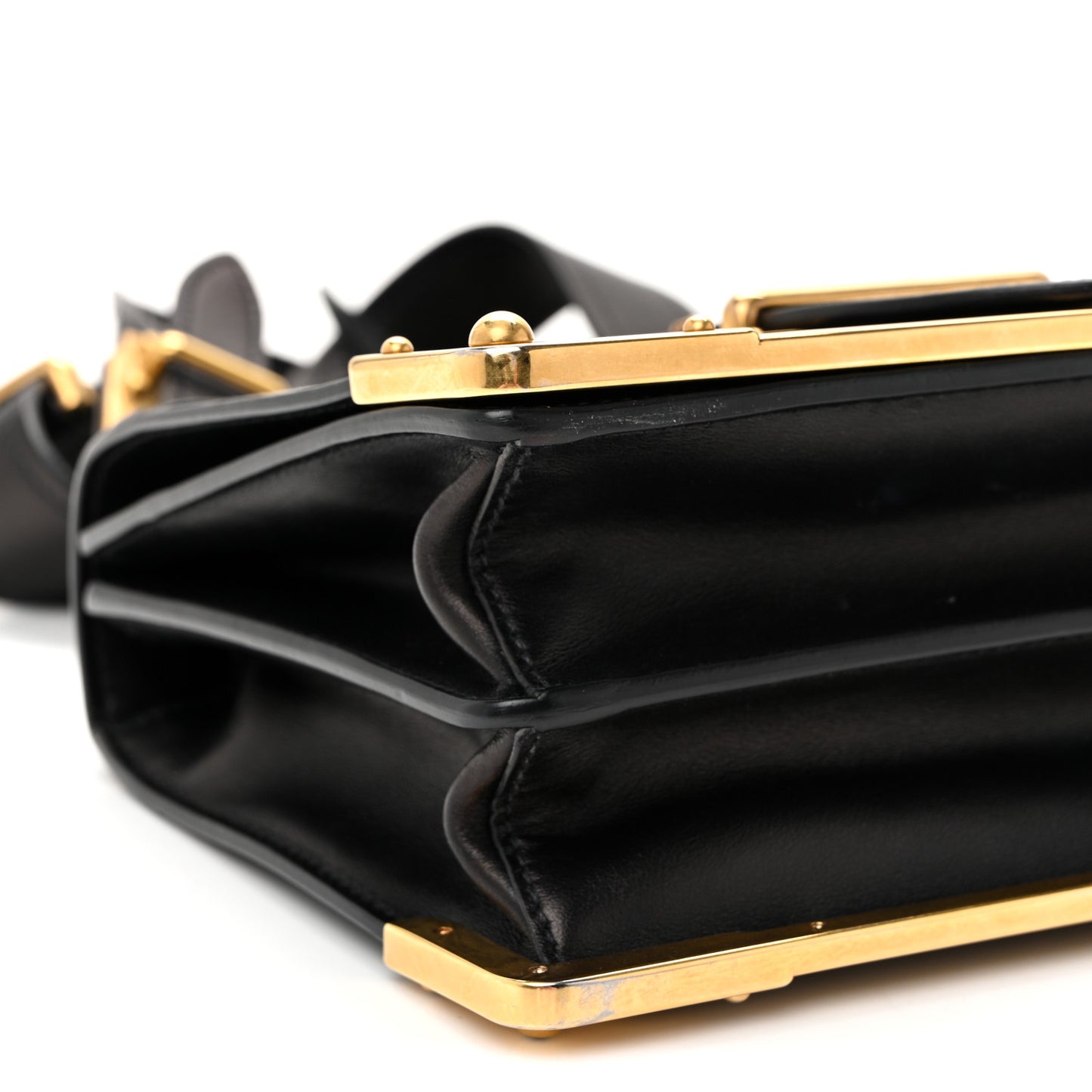 City Calf Saffiano Cahier Bag Black
