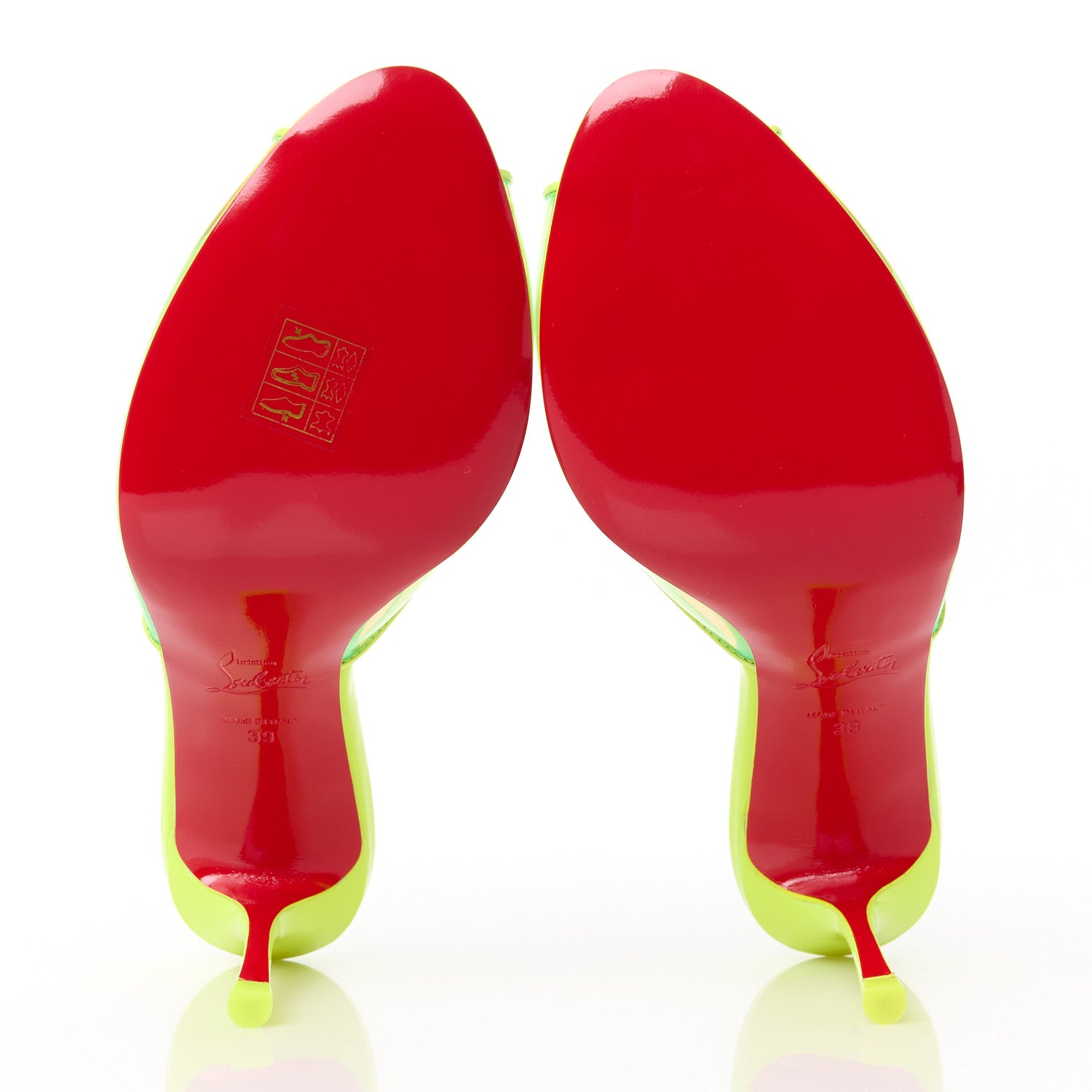 Christian Louboutin PVC Patent Me Dolly 85 Pumps 39 Fluo Yellow 5 of 8
