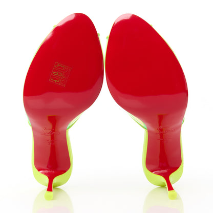 Christian Louboutin PVC Patent Me Dolly 85 Pumps 39 Fluo Yellow 5 of 8