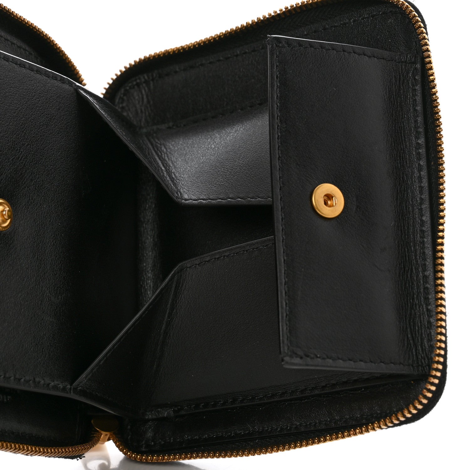 Bottega Veneta Nappa Intrecciato Zip Around Wallet Black 6 of 10